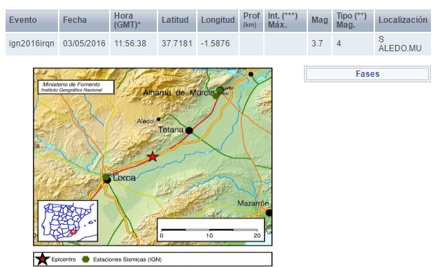 terremoto lorca 3,7 grados