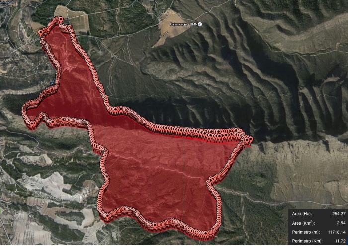 calasparra aerea quemada